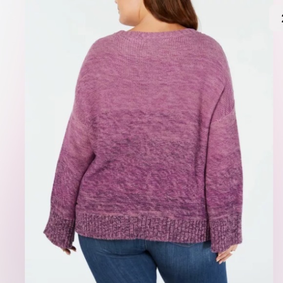💕 NWT Macys Purple Lilac Ombre Knit Pullover Sweater - Picture 2 of 16